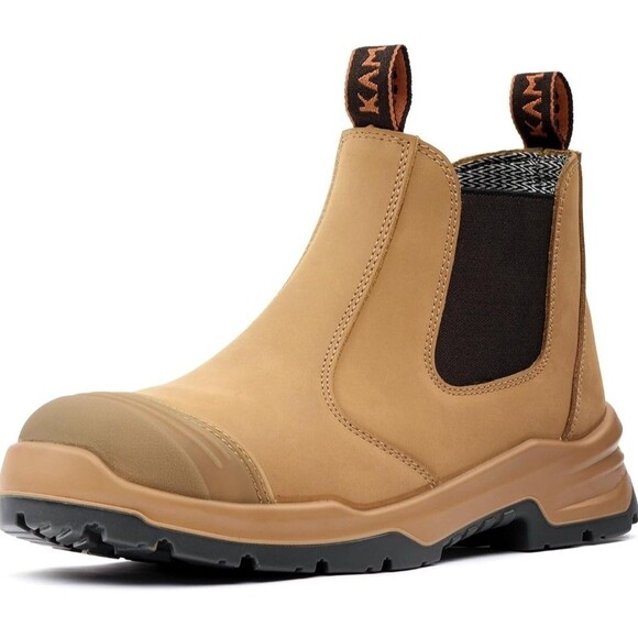 Mens 6.5 KAM-LITE Chelsea safety Slip On, Steel Toe Waterproof Safety Boots/shoe - Picture 1 of 16
